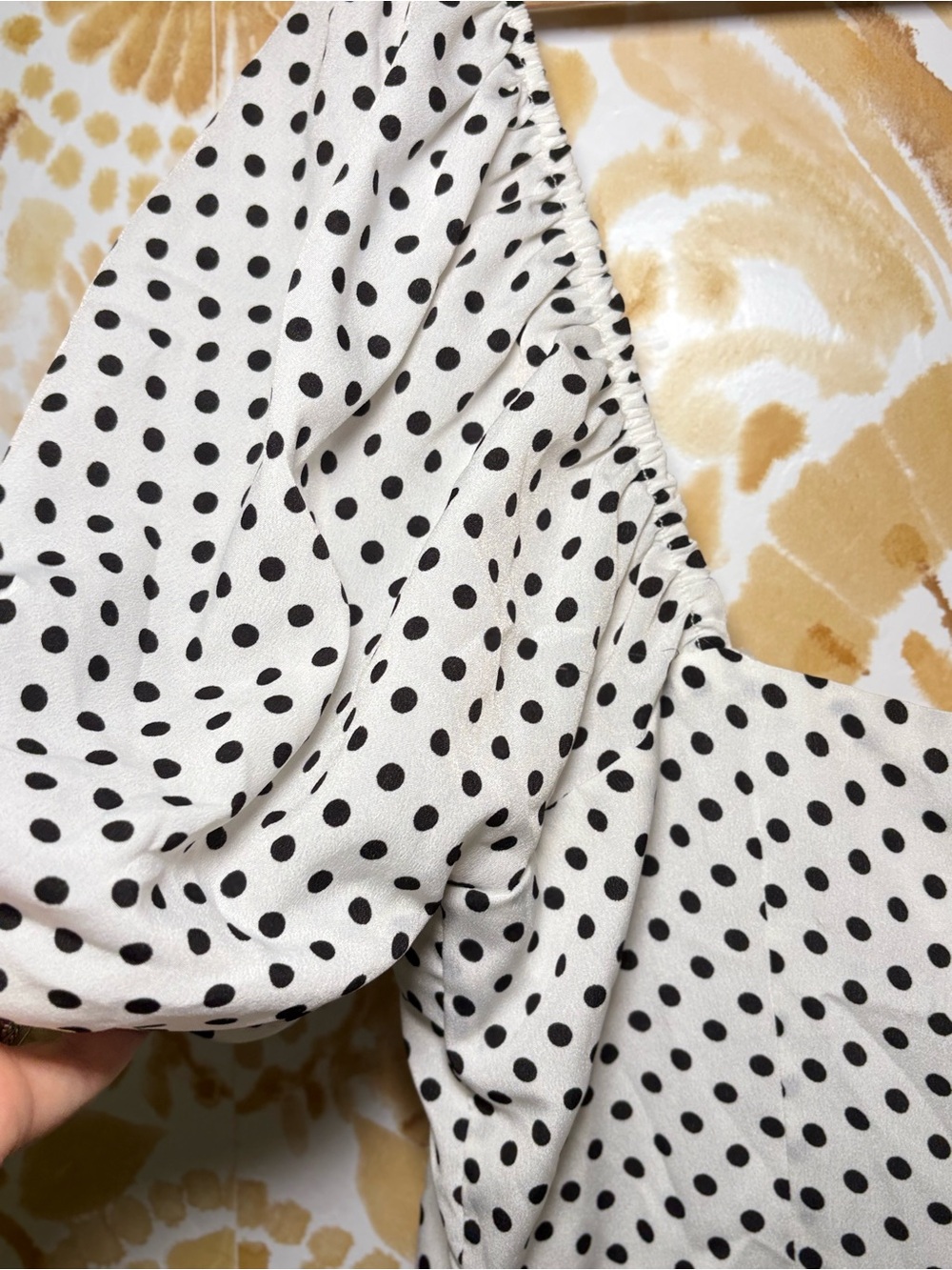 Boohoo Polka Dot Mini Dress | Puff Sleeve Babydoll Dress | French Girl Style - Picture 9 of 12